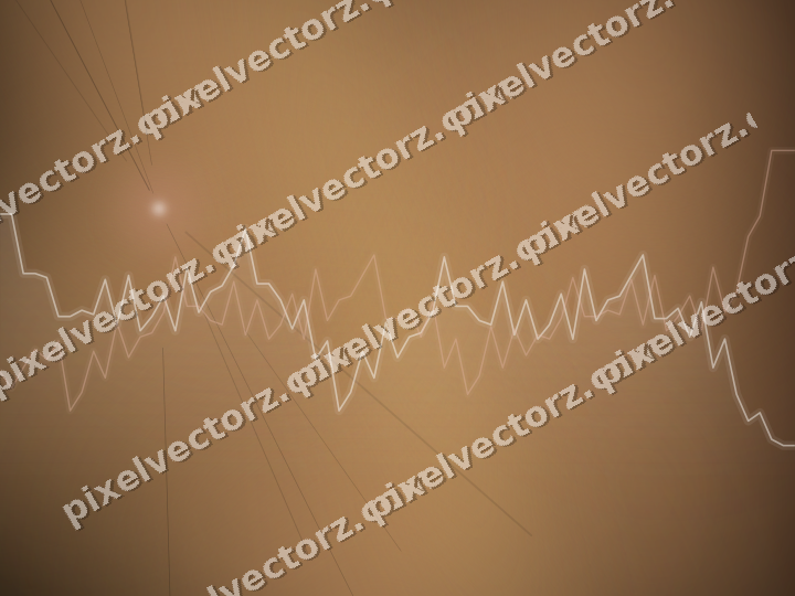 Glowing neon chart background in red and orange