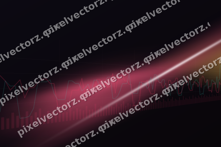 Glowing neon chart background in pink and amber