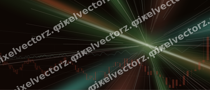 Glowing neon chart background in red and orange