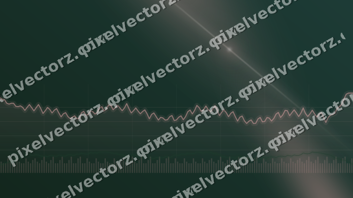 Glowing neon chart background in red and dark green