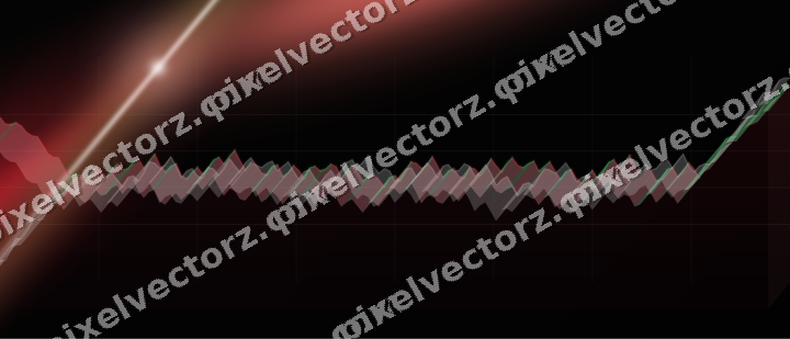 Glowing neon chart background in red and amber
