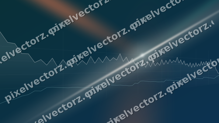 Glowing neon chart background in dark teal and orange