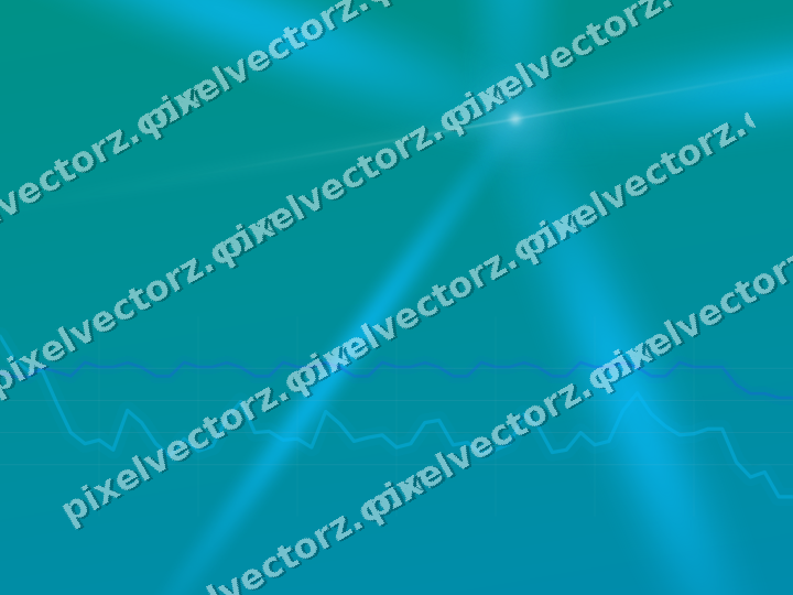 Glowing neon chart background in cyan and teal