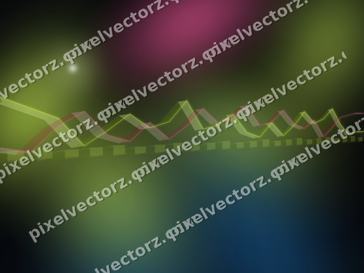 Glowing neon chart background in lime and amber