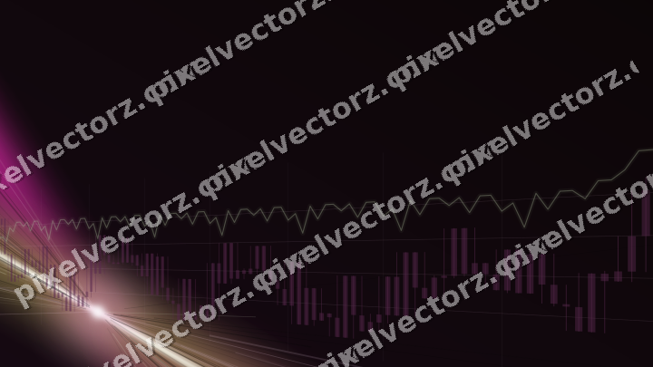 Glowing neon chart background in magenta and lime