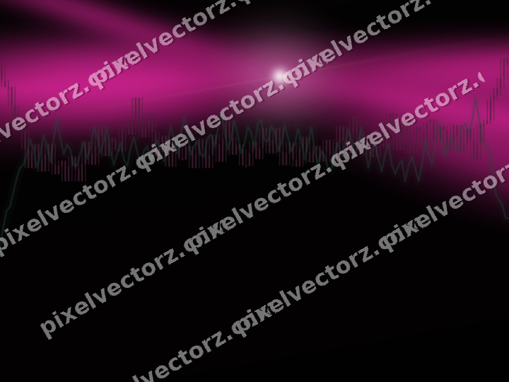 Glowing neon chart background in magenta and pink