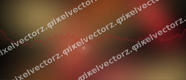Glowing neon chart background in red and amber