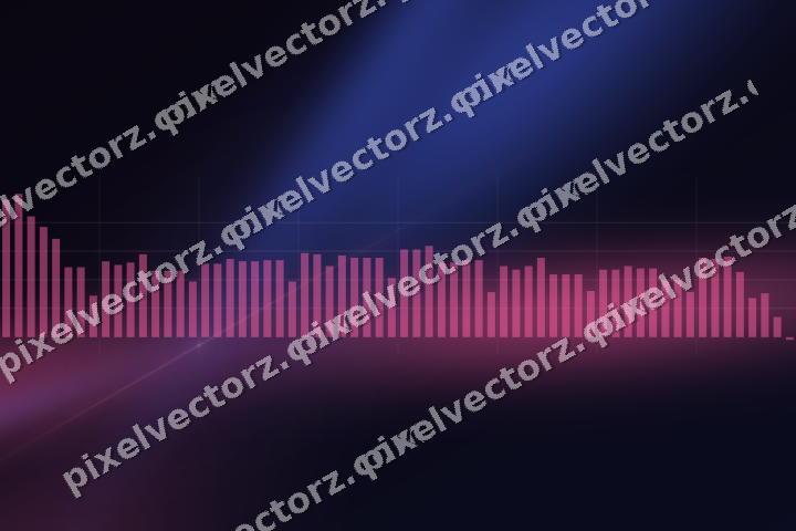 Glowing neon chart background in pink and blue
