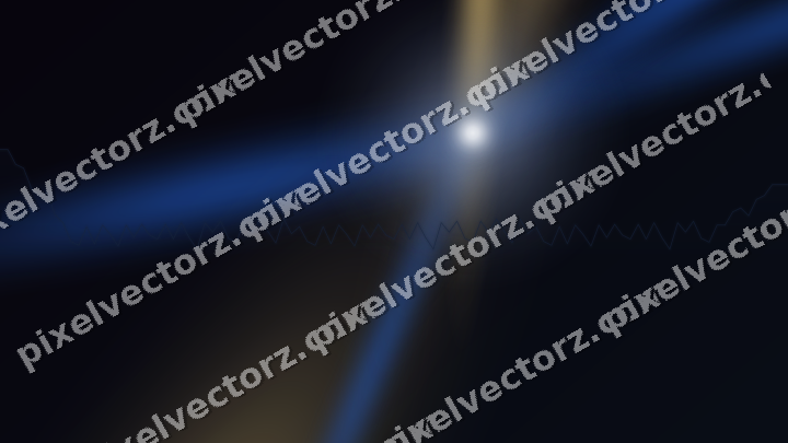 Glowing neon chart background in blue and amber