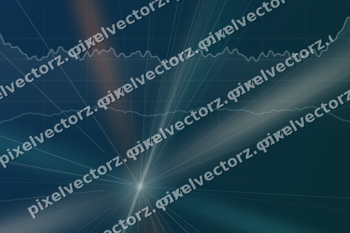 Glowing neon chart background in dark teal and orange