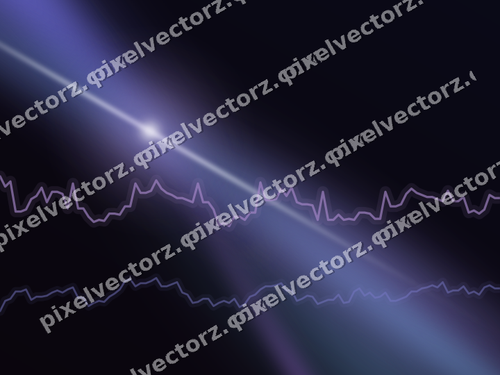 Glowing neon chart background in purple and blue