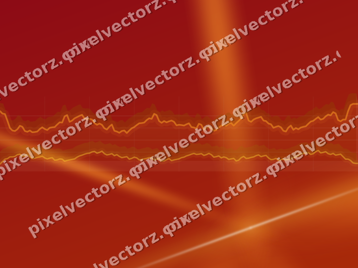 Glowing neon chart background in orange and amber