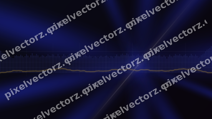 Glowing neon chart background in blue and amber