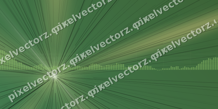 Glowing neon chart background in lime and yellow