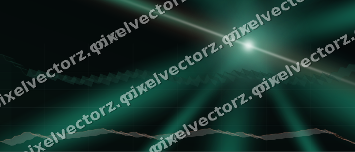 Glowing neon chart background in green and orange