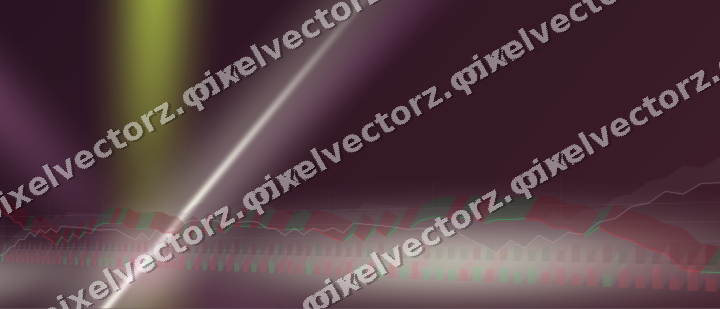 Glowing neon chart background in dark magenta and lime