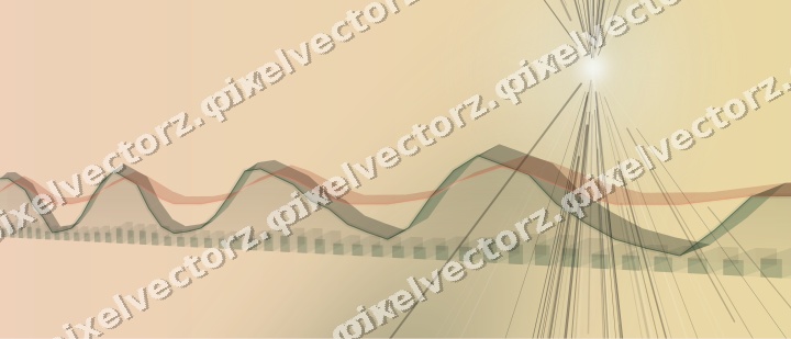 Soft pastel chart background in dark green and red