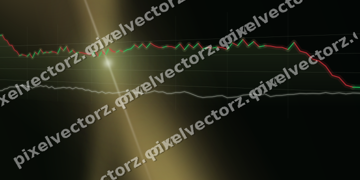 Glowing neon chart background in lime and yellow
