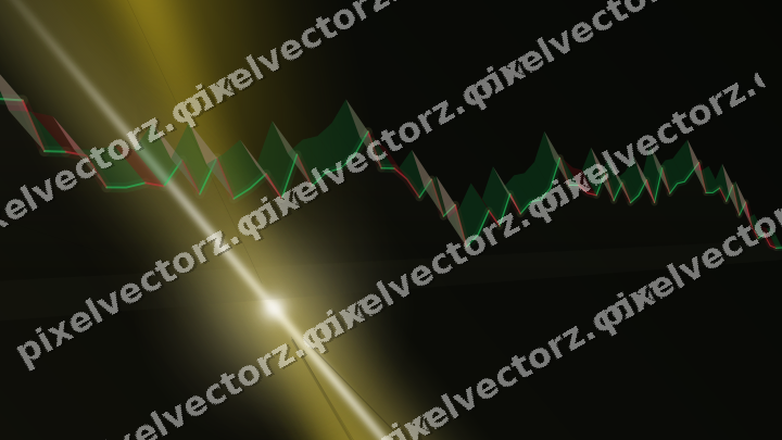 Glowing neon chart background in amber and yellow