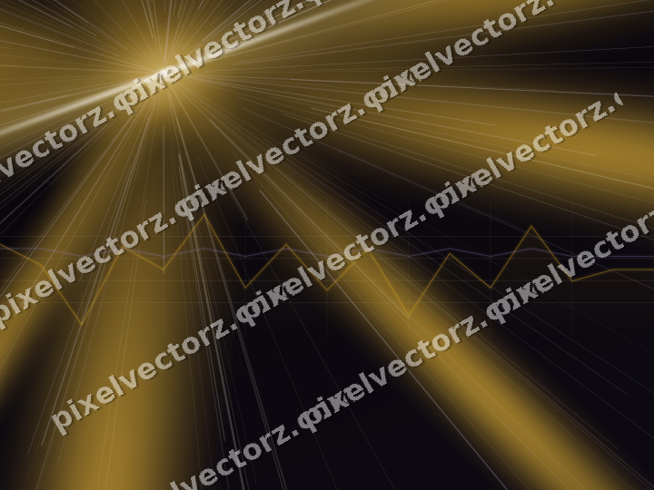 Glowing neon chart background in amber and purple
