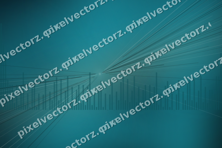 Glowing neon chart background in teal and orange