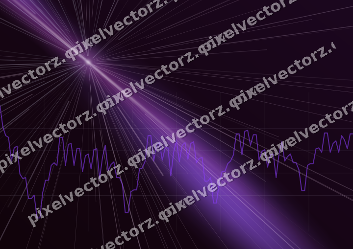 Glowing neon chart background in purple and blue