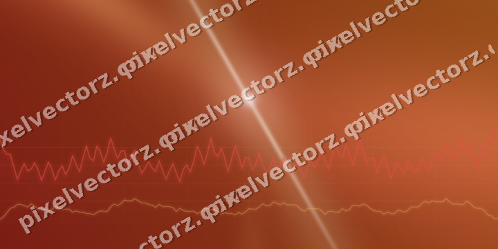 Glowing neon chart background in red and orange