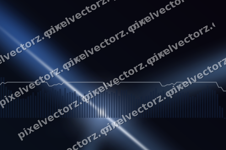 Glowing neon chart background in blue