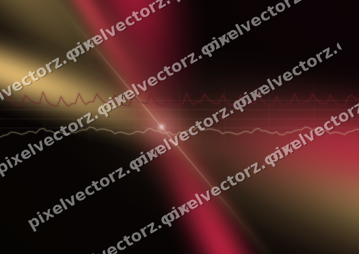 Glowing neon chart background in pink and red