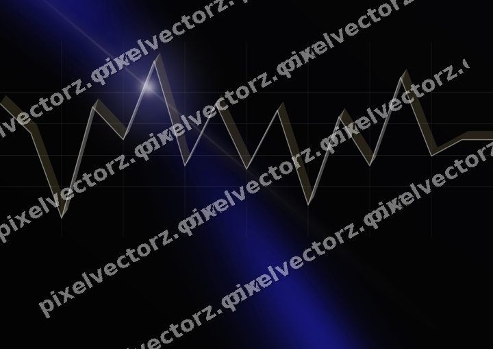 Glowing neon chart background in blue and purple
