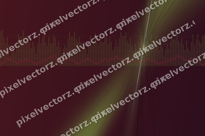 Glowing neon chart background in lime and pink
