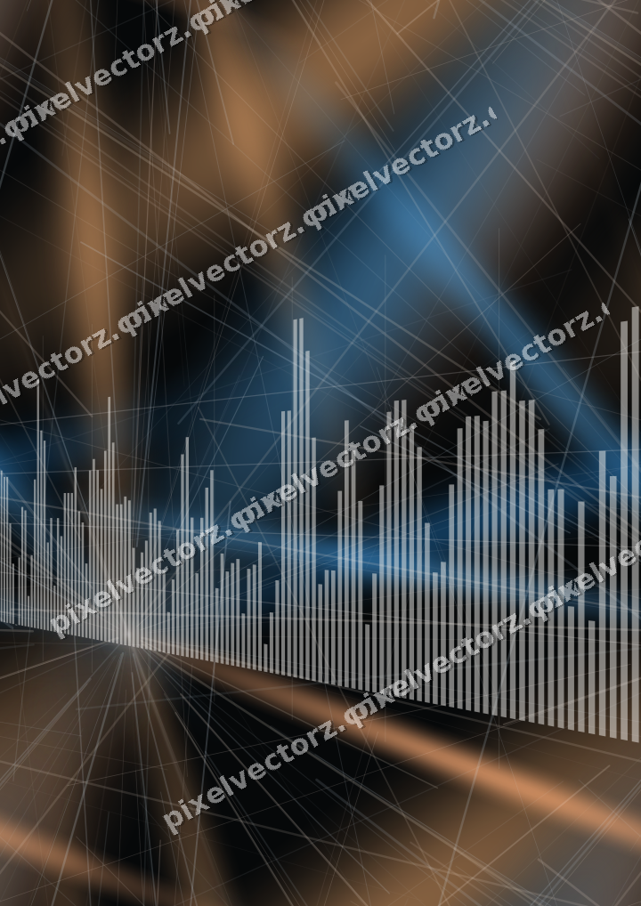 Nahtloser Neon Diagramm Hintergrund in Blau und Orange