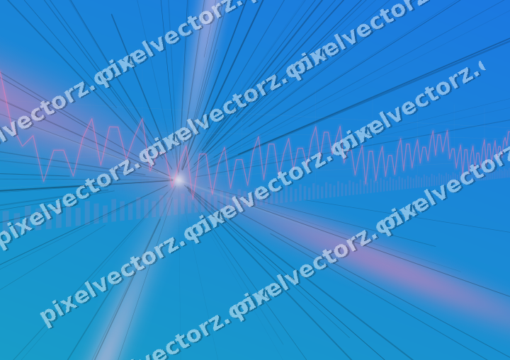 Glowing neon chart background in pink and cyan