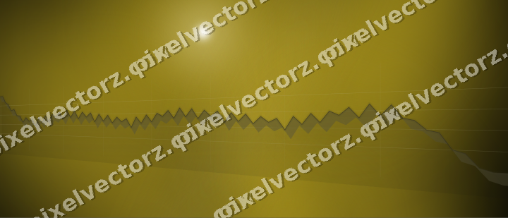 Glowing neon chart background in amber and yellow