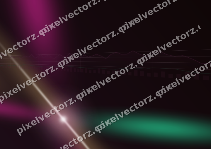 Glowing neon chart background in magenta and pink