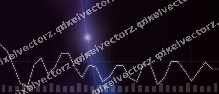 Glowing neon chart background in purple and blue