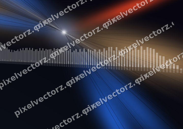 Glowing neon chart background in blue and red
