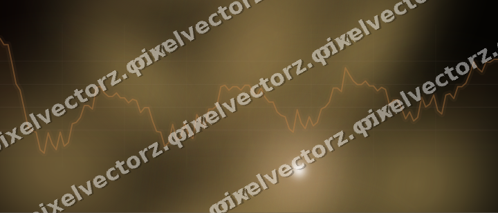 Glowing neon chart background in orange and amber
