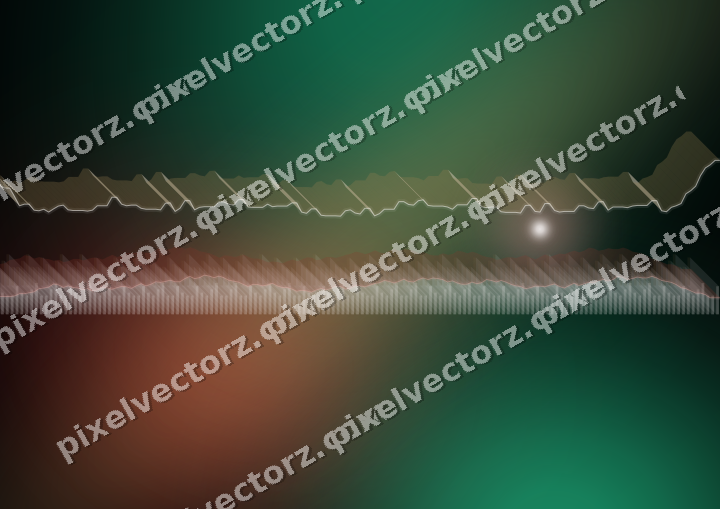 Glowing neon chart background in red and green