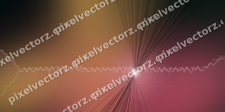 Glowing neon chart background in pink and amber