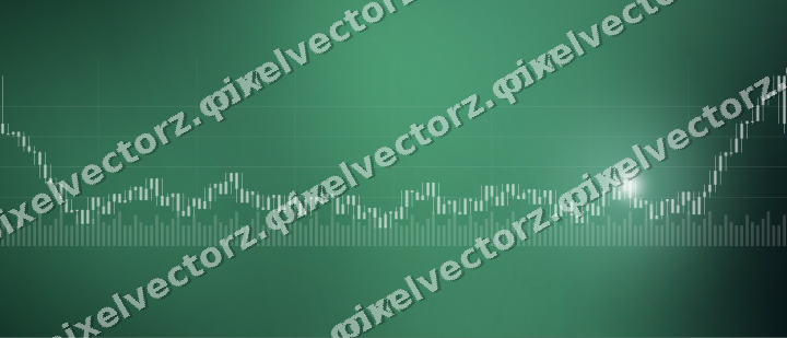 Glowing neon chart background in green and teal