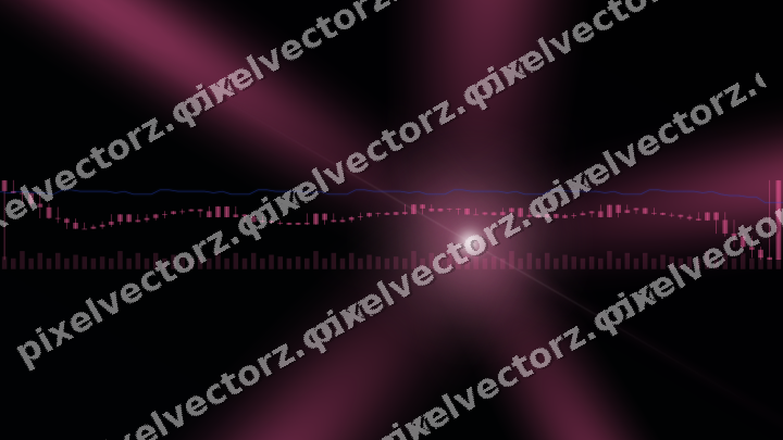Glowing neon chart background in pink and blue
