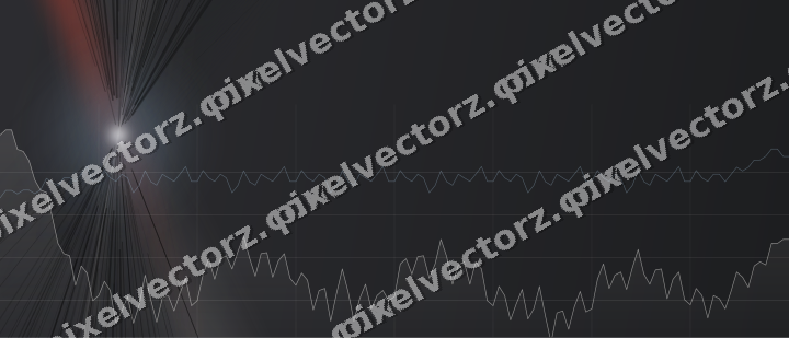 Glowing neon chart background in red and pale amber