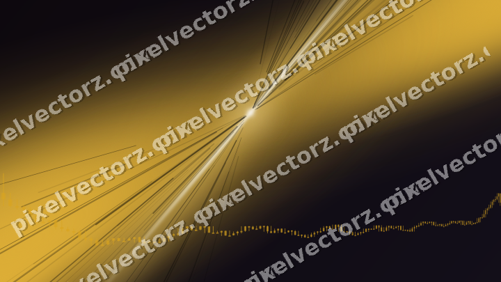 Glowing neon chart background in amber and purple