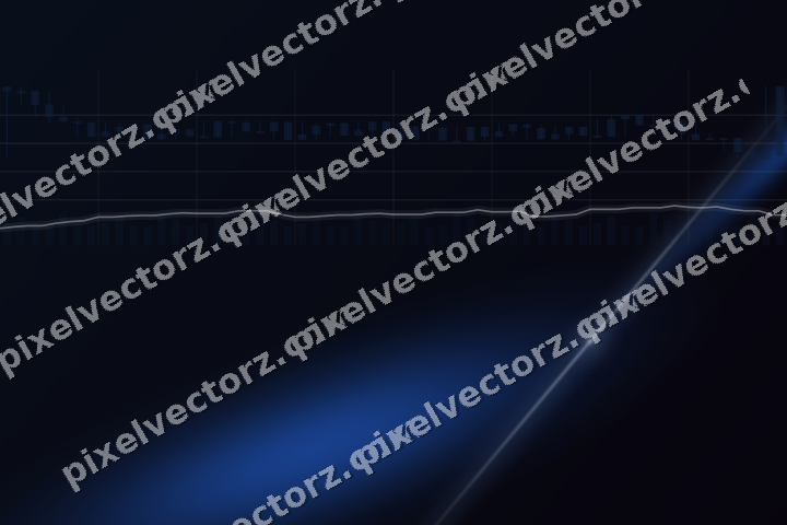 Glowing neon chart background in blue