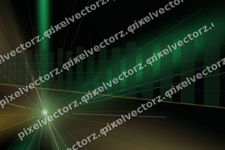 Glowing neon chart background in green and amber