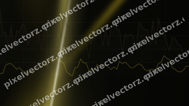 Glowing neon chart background in amber and yellow
