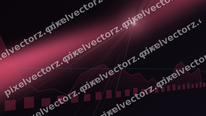Glowing neon chart background in pink and amber