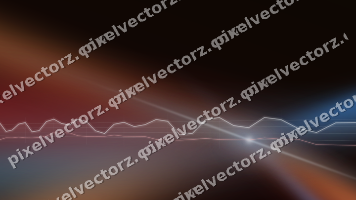 Glowing neon chart background in blue and red