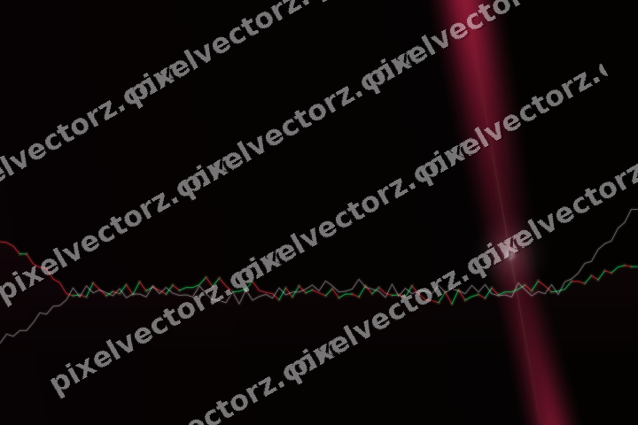Glowing neon chart background in pink and amber